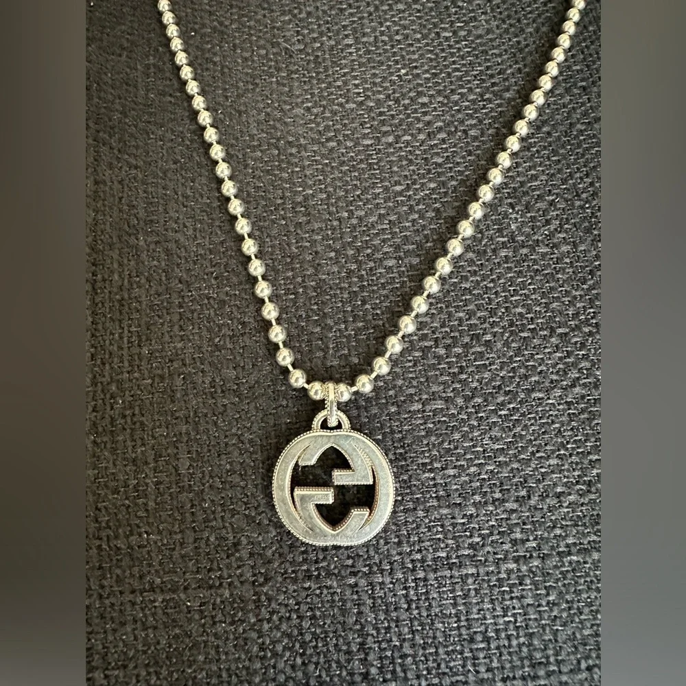 Gucci Men's Interlocking GG Pendant Necklace